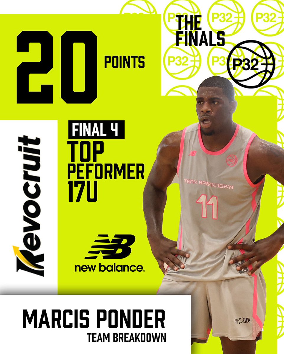 Your 17U Final Four top performer at the P32 League Championship in Memphis is Marcis Ponder from Team Breakdown!

Ponder scored 20 points and hit the game-winner in overtime to send Team Breakdown to the title game.

Follow us for more coverage from Championship Sunday.