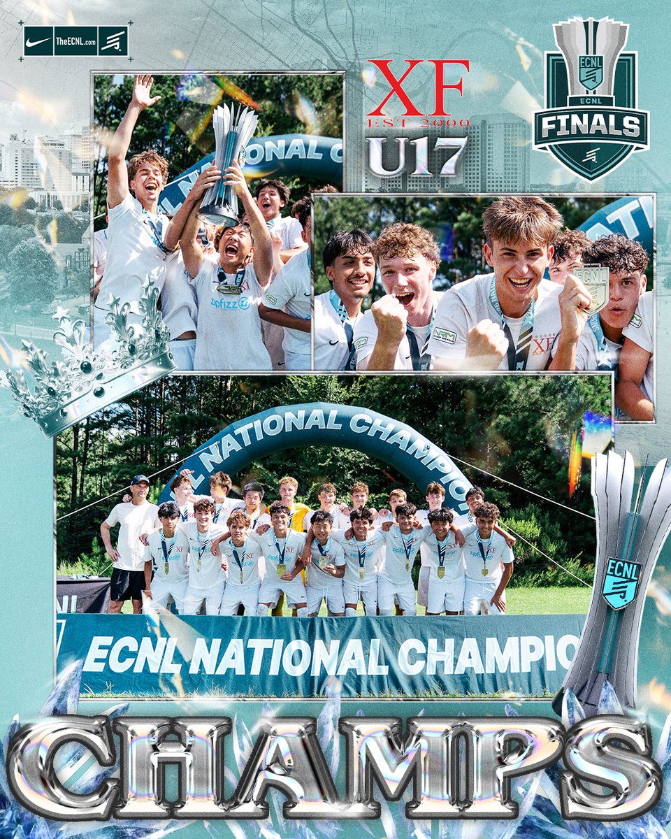ECNLboys's tweet image. The 2️⃣0️⃣2️⃣5️⃣ U17 ECNL National Champions 🏆 #ECNLFinals