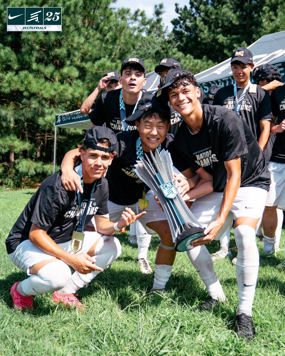ECNLboys's tweet image. The 2️⃣0️⃣2️⃣5️⃣ U17 ECNL National Champions 🏆 #ECNLFinals