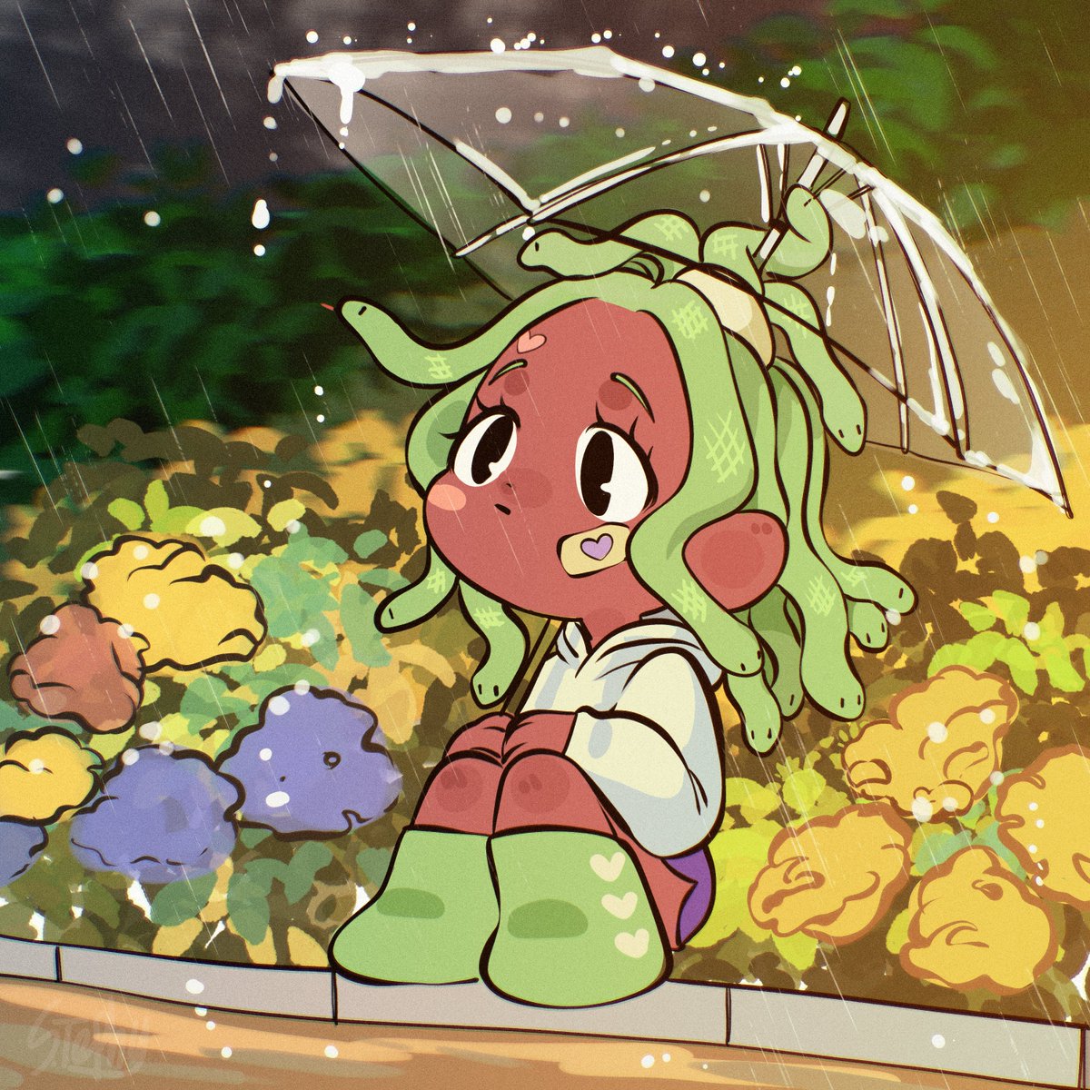 Feeling the rainy vibes &lt;3 commissioned lo-fi scene for VTUBER <a href="/Fi_Gorgo/">🍜✨Fi✨🐍 | EnVtuber | Pre-Debut</a> 

For commission inquiries, kindly message me here!

#commission #art #digitalart #commissionsopen #artist #drawing #illustration #artwork #commissions