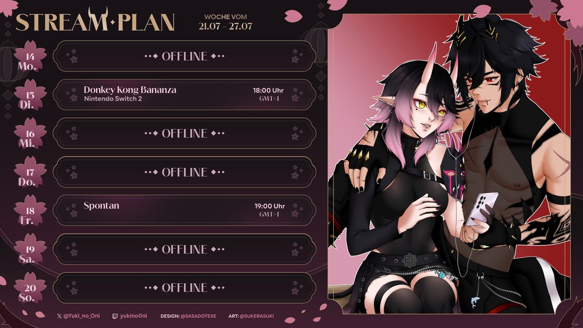 Stream Plan vom 21.07-27.07🩷