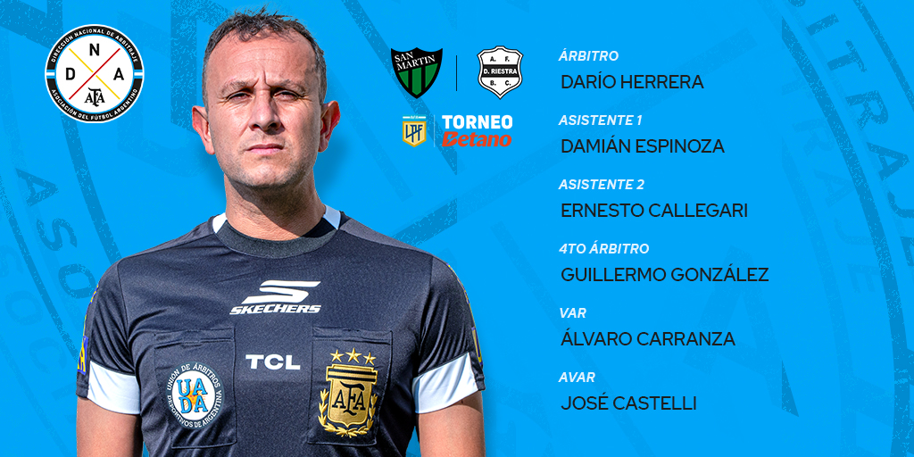 ArbitrajeAFA's tweet image. 🏆 #TorneoBetano
🗓 Fecha 2
⚽ @CASanMartinSJ - @prensariestra
⏱ 21.15
🧑⚖️ Cuerpo arbitral 👇
