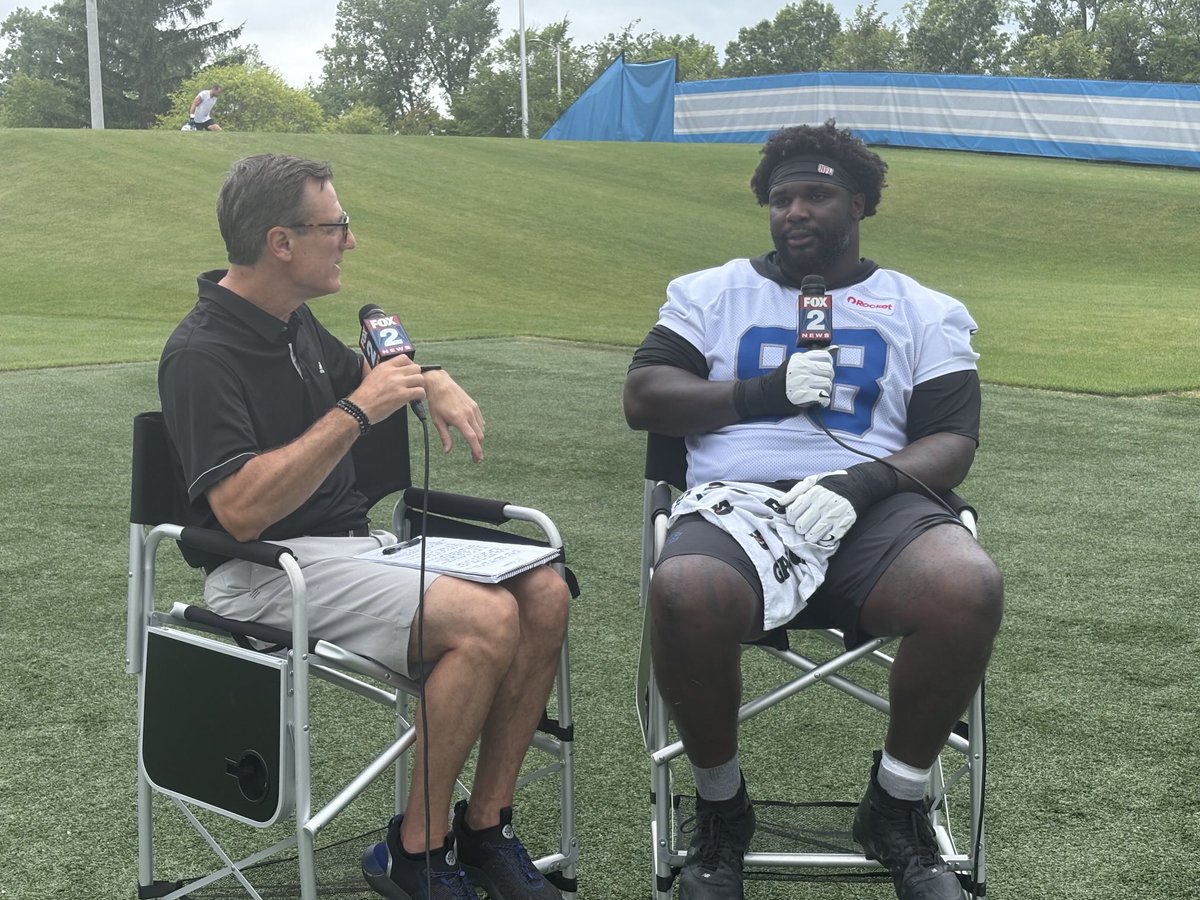 DanMillerFox2's tweet image. Day 1 in Allen Park and had a chance to sit down with DJ Reader. Lots to talk about with a new DC and the injury news on Levi. Tough to see Rakestraw helped off as well. Being checked for a chest inj. The latest on everything tonight on the Works at 11 on #Fox2. @Lions