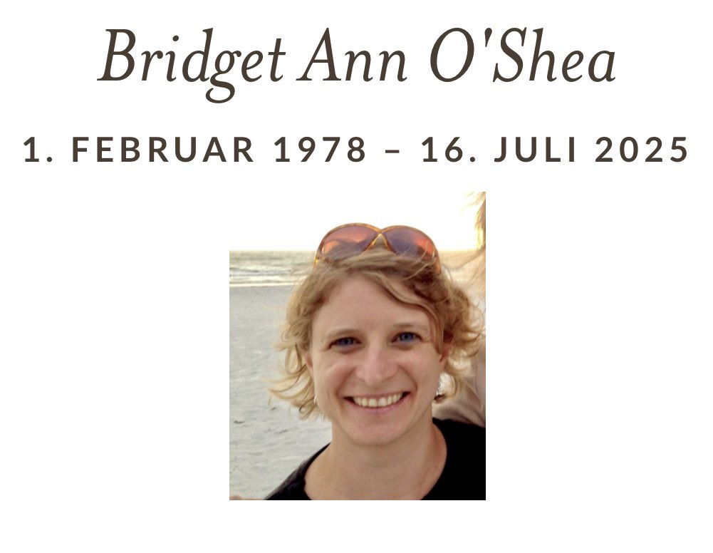 Ralf Wittenbrink (@rwittenbrink) on Twitter photo CN Tod
Bridget Ann O’Shea <a href="/Bridget_OShea/">Bridget O'Shea</a> war Journalistin, Autorin, Dichterin, Tierschützerin und eine unglaublich mutige und gütige Person, die am 16. Juli nach einem langen Kampf gegen ME/CFS an einem Herzstillstand starb. Sie wurde 47 Jahre alt.
Auch in ihren letzten Tagen … CN Tod
Bridget Ann O’Shea <a href="/Bridget_OShea/">Bridget O'Shea</a> war Journalistin, Autorin, Dichterin, Tierschützerin und eine unglaublich mutige und gütige Person, die am 16. Juli nach einem langen Kampf gegen ME/CFS an einem Herzstillstand starb. Sie wurde 47 Jahre alt.
Auch in ihren letzten Tagen …