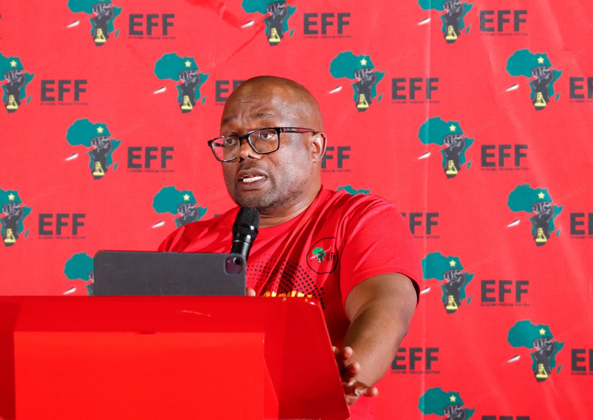 EFFGautengProv's tweet image. 🚨In Pictures🚨
Commissar Mgcini Tshwaku, the Convener of EFF Tshwane SubRegion 3, delivered a Political Overview, detailing the Economic and Political Conditions of Region 3 and expected task of the Subregional structures.
#EFFSRPA