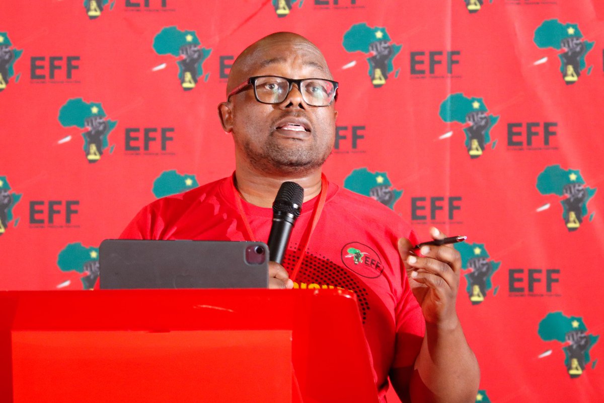 EFFGautengProv's tweet image. 🚨In Pictures🚨
Commissar Mgcini Tshwaku, the Convener of EFF Tshwane SubRegion 3, delivered a Political Overview, detailing the Economic and Political Conditions of Region 3 and expected task of the Subregional structures.
#EFFSRPA