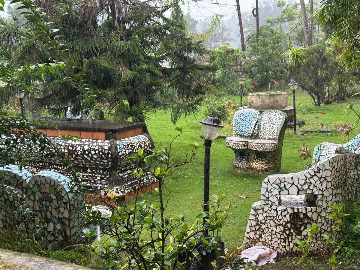 Shades of #Gaudi, Chandor, Goa. A private house, partly open to visitors.