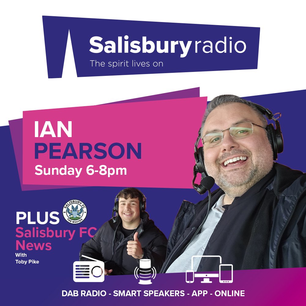 🎙️ Tonight, and every Sunday, from 6pm on <a href="/salisburyradio/">Salisbury Radio</a>! 🎶
⏳ Time Warp
​📺 Boxbusters
🕰️ Back in Time
🔊 Some of the greatest music ever made. 🎧
PLUS: ⚽️ <a href="/tobypikesport/">TobypikeSJ</a> sport update. ⚽️
📻 DAB ● 🗣️ Smart Speaker ● 📱 App ● 💻 Online – salisburyradio.co.uk