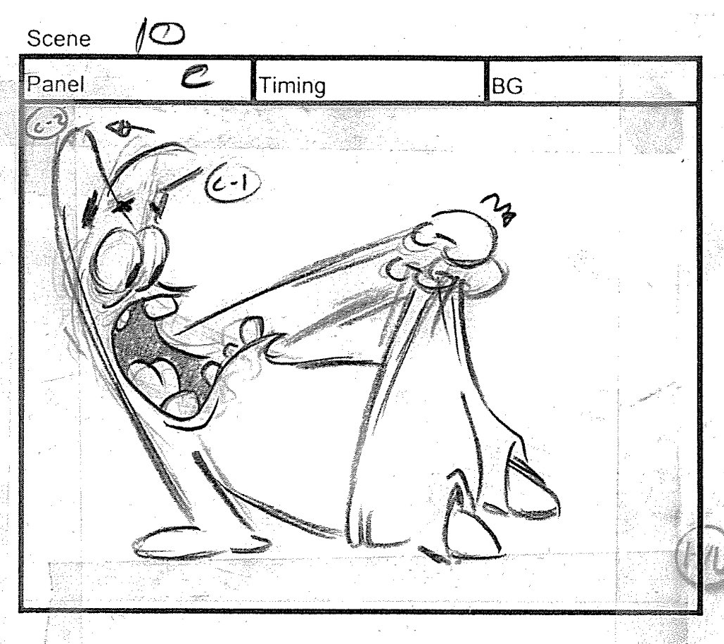 ArtofSpongebob's tweet image. A drawing by Jay Lender from the episode “SpongeGuard on Duty.”