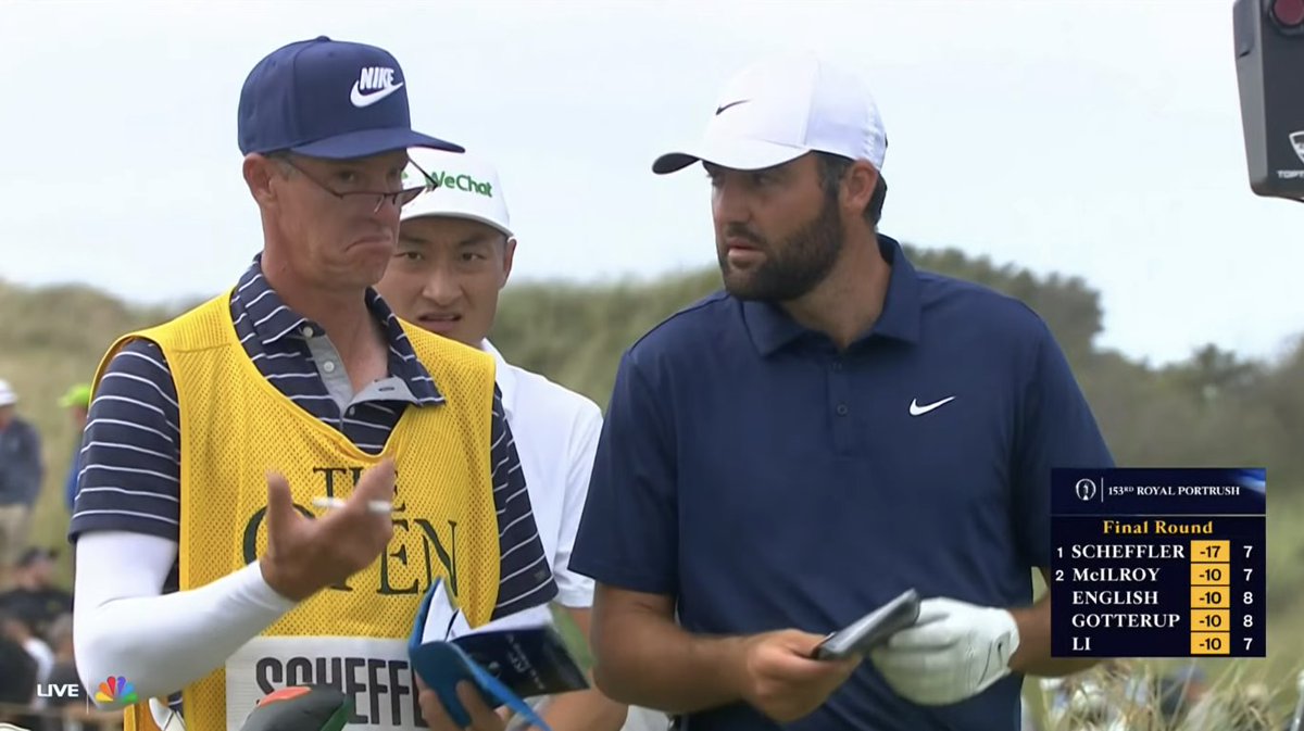 itismarkharris's tweet image. The teacher and his student analyzing how they can destroy just a few more souls at The Open.
