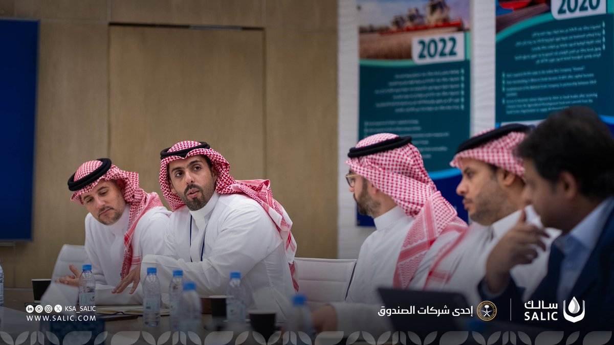 KSA_SALIC's tweet photo. SALIC's GCEO, Eng. Sulaiman AlRumaih, and senior executives welcomed entrepreneurs participating in the Sunbolah Program, an initiative launched by the Ministry of Environment, Water and Agriculture to support startups in the agrifood sector https://t.co/OB3iiURhen