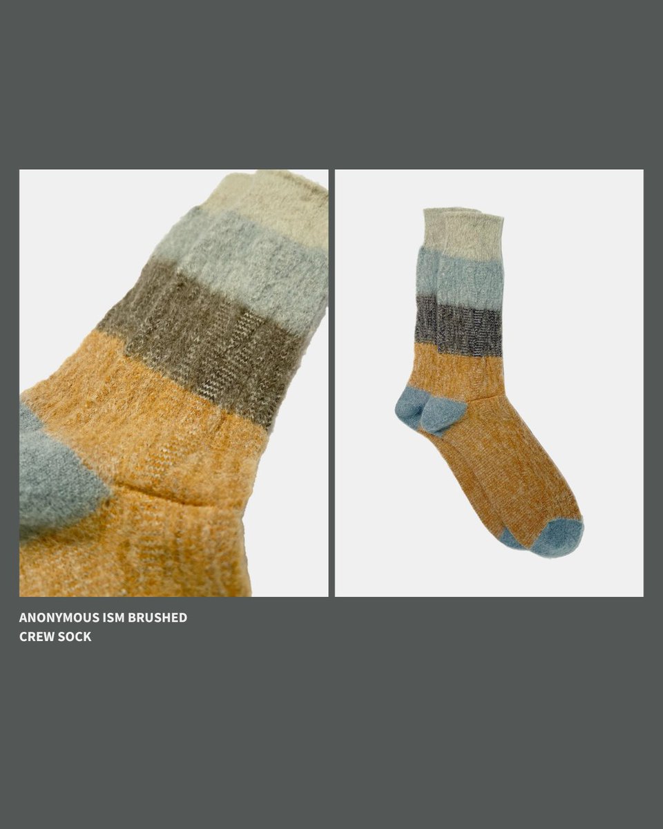 Knitted in Japan. Made to last.
Anonymous Ism socks don’t just sit quietly—they add something. Thick, soft, and brushed for extra comfort.

Small detail, big impact.
#anonymousism
bit.ly/4kxUzod