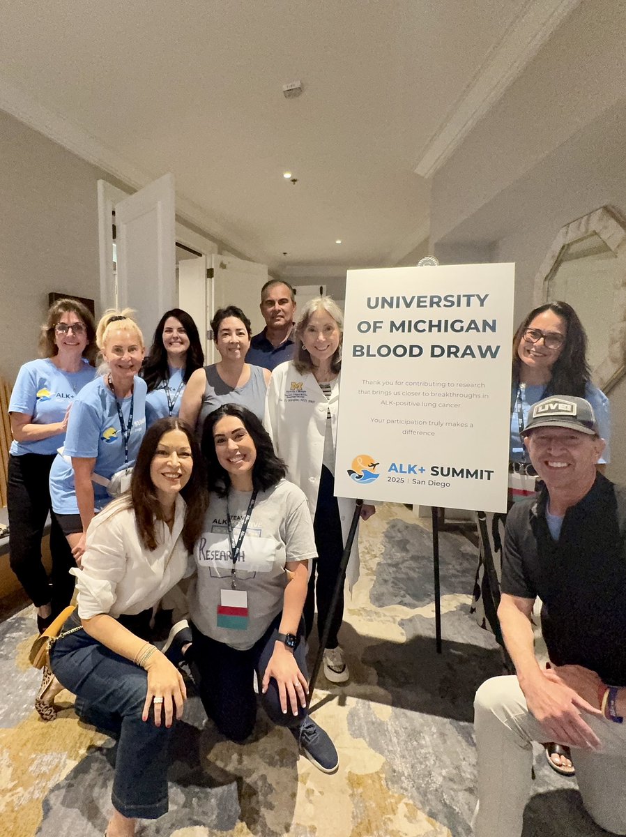 ALKPositiveinc's tweet image. Dr @sofiamerajver opens day 2 of the #ALKSummit25 discussing all of @UMRogelCancer’s increíble ALK+ cancer research.

Proud to have had a blood draw this year to advance this work. Our 2nd year running!

#StrongerTogether