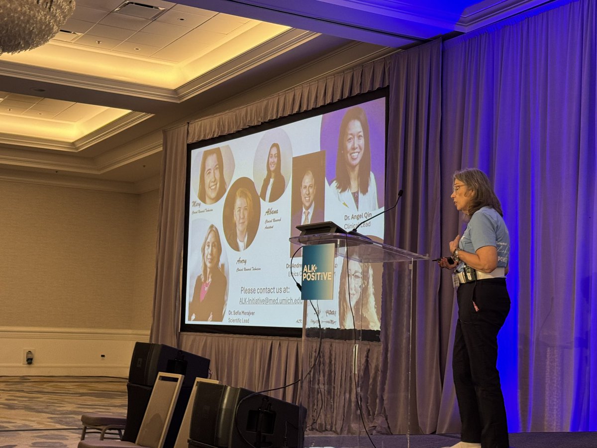 ALKPositiveinc's tweet image. Dr @sofiamerajver opens day 2 of the #ALKSummit25 discussing all of @UMRogelCancer’s increíble ALK+ cancer research.

Proud to have had a blood draw this year to advance this work. Our 2nd year running!

#StrongerTogether
