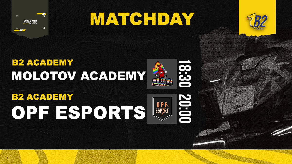 B2 eSports (@b2_esports) on Twitter photo First week of <a href="/WorldTechTM/">World Tech Trackmania</a> groups saw both our teams pick up 2 Wins! Time to find out if they can keep up the strong results today, Streams below ⬇️ First week of <a href="/WorldTechTM/">World Tech Trackmania</a> groups saw both our teams pick up 2 Wins! Time to find out if they can keep up the strong results today, Streams below ⬇️