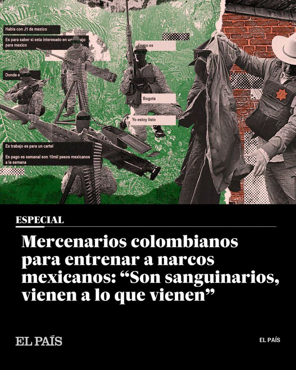 EL PAÍS México (@elpaismexico) on Twitter photo 🔴 ESPECIAL | EL PAÍS reconstruye, sobre el terreno y con información exclusiva, la presencia de exmilitares contratados por los carteles, una alianza letal del crimen organizado
🖊 <a href="/lafuentejavi/">Javier Lafuente</a> | <a href="/DMarcialPerez/">David Marcial Pérez</a>
🔗 tinyurl.com/c8sw3jjw 🔴 ESPECIAL | EL PAÍS reconstruye, sobre el terreno y con información exclusiva, la presencia de exmilitares contratados por los carteles, una alianza letal del crimen organizado
🖊 <a href="/lafuentejavi/">Javier Lafuente</a> | <a href="/DMarcialPerez/">David Marcial Pérez</a>
🔗 tinyurl.com/c8sw3jjw