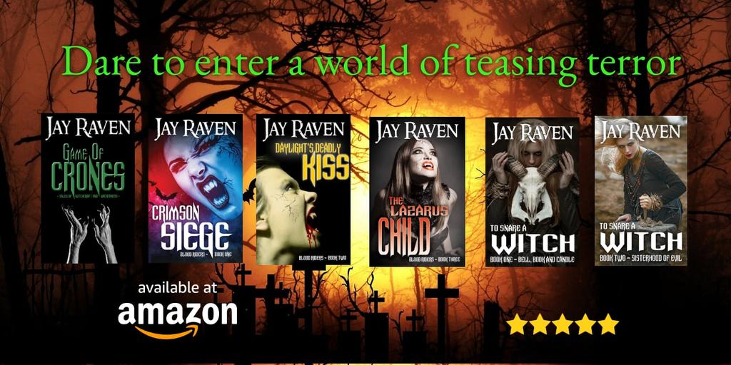 ALL <a href="/JayRavenAuthor/">Jay Raven</a>  BOOKS  5⭐️
🦇GAME OF CRONES 
geni.us/m3mRuy
🩸BLOOD RIDERS TRILOGY
Bk1 
geni.us/gbL7
Bk2 
geni.us/lmAOb
Bk3 
geni.us/RiIJkU
🦇TO SNARE A WITCH 
geni.us/VKYfy1
Bk2
geni.us/nLZY
#horror #Gothic