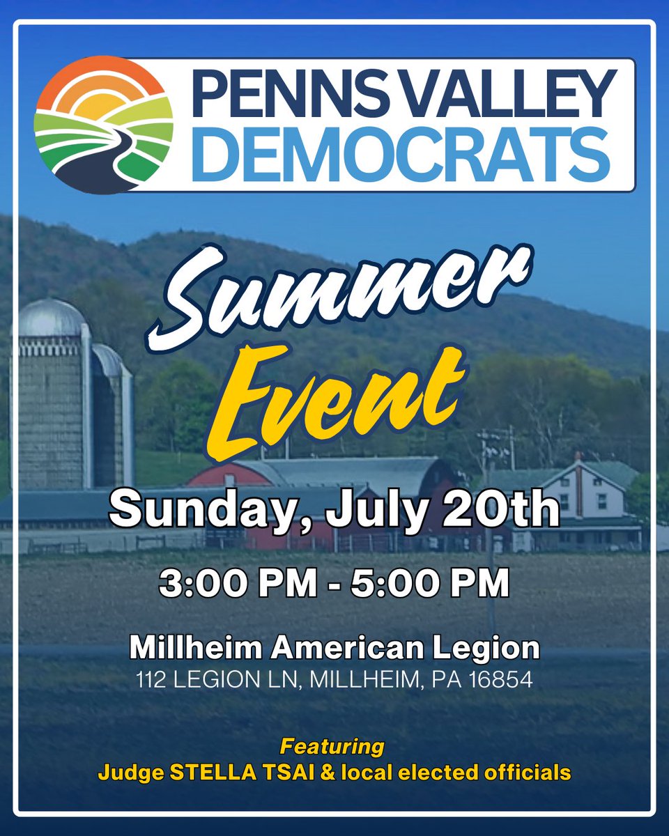 ZeiglerForPA's tweet image. Save Public Broadcasting and Meet with the Penns Valley Democrats Today! - mailchi.mp/zeiglerforpa/s…