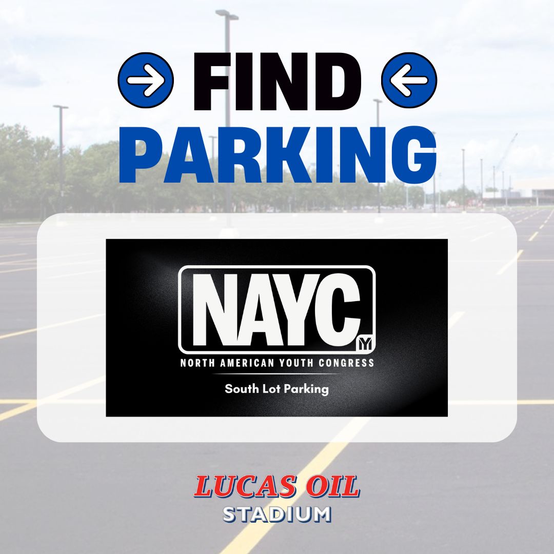 LucasOilStadium's tweet image. 🚗 Headed to North American Youth Congress this week? Secure your South Lot parking ahead of time! Both single-day and 3-day passes are available. Don’t wait — grab yours now!
🔗 bit.ly/4lkAO4K 
#NAYC25 #NAYC #LucasOilStadium #LOS #LOSEvents #Parking