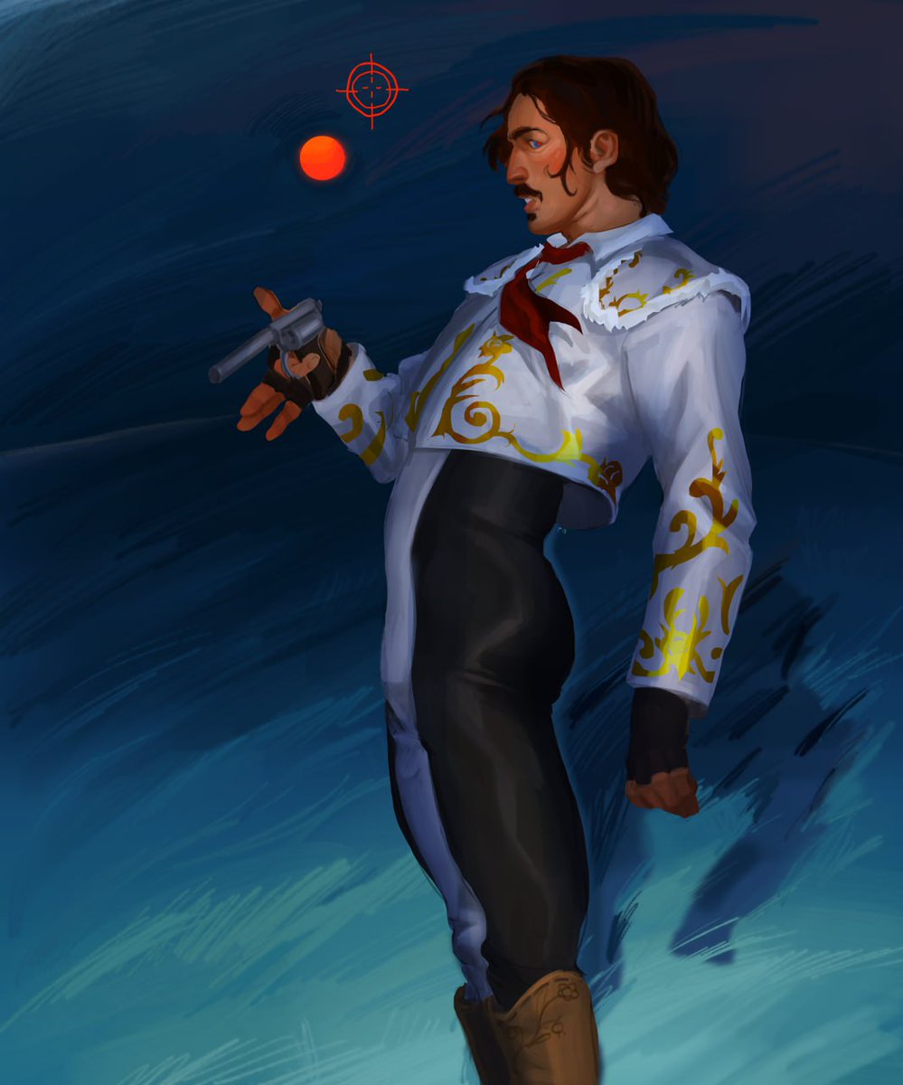 galplantation's tweet photo. hello everyone i forgot the password for this profile. rn im a fish fabric worker in poland 

#art #cowboy #digitalart https://t.co/H35b53kfUj