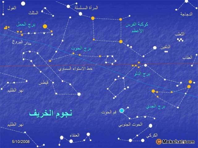 النجوم حسب ظهورها بالسماء في الفصول الأربعة ::::