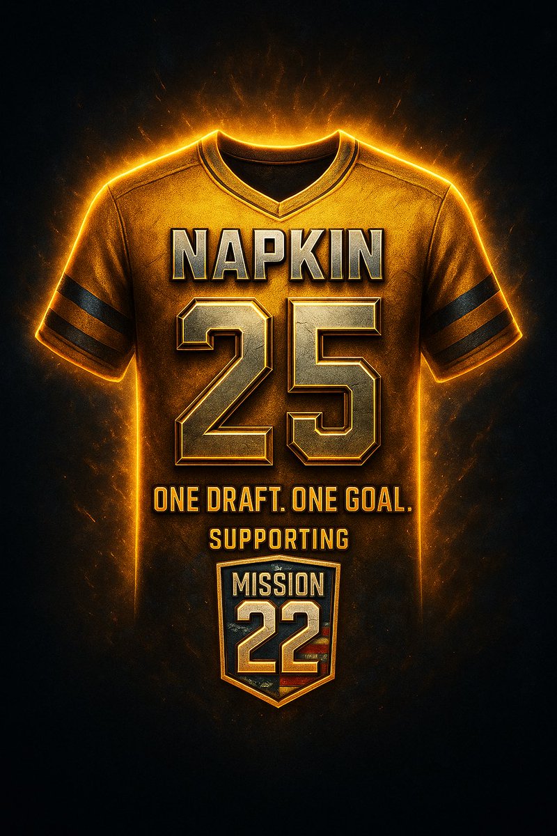 FFNollij's tweet image. 🏈 1,200 teams. $5 entry.
📦 Trophy shaped like a Tecmo Bowl cartridge.
📊 Custom Report Cards.
🍔 Home of the 50 Burger
All for charity.
Join THE NAPKIN and make fantasy count.
📲 donate.mission22.org/campaign/70265…
📜 Rules & Overview:
fsan.com/football/napki…