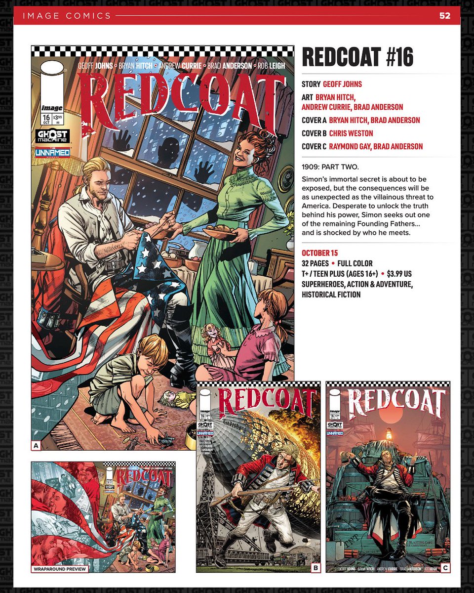 GhostMachinePro's tweet image. Don’t miss REDCOAT #16 as the 1909 arc continues and Simon Pure’s immortal secret stands exposed. Pre-order your copy wherever @ImageComics are sold.