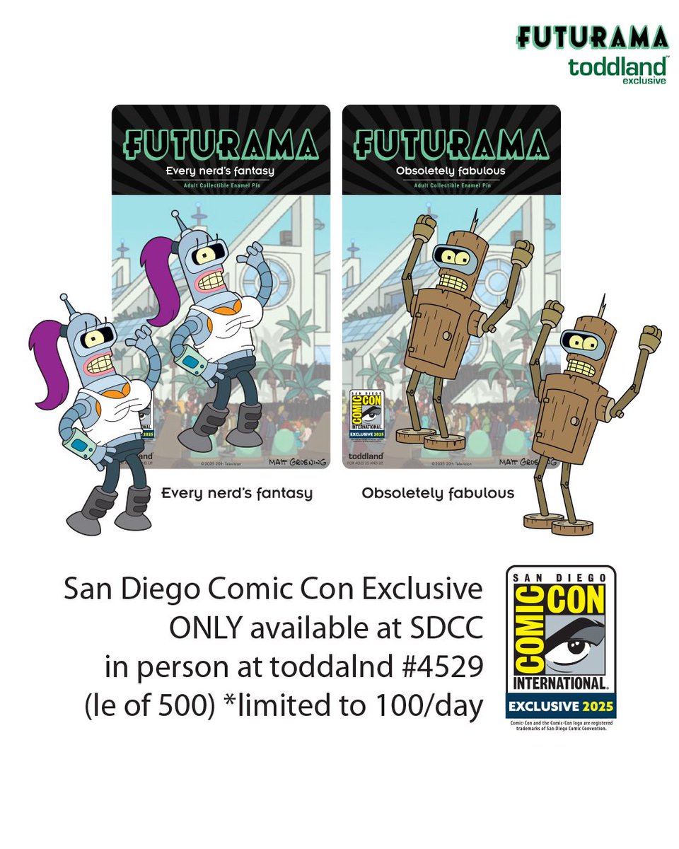 toddland #stayrad® (@toddlandstore) on Twitter photo The <a href="/SD_Comic_Con/">SDCC Unofficial Blog</a> has all the details! And we’ve got all of Futurama and What We Do In The Shadows up on the site! The <a href="/SD_Comic_Con/">SDCC Unofficial Blog</a> has all the details! And we’ve got all of Futurama and What We Do In The Shadows up on the site!