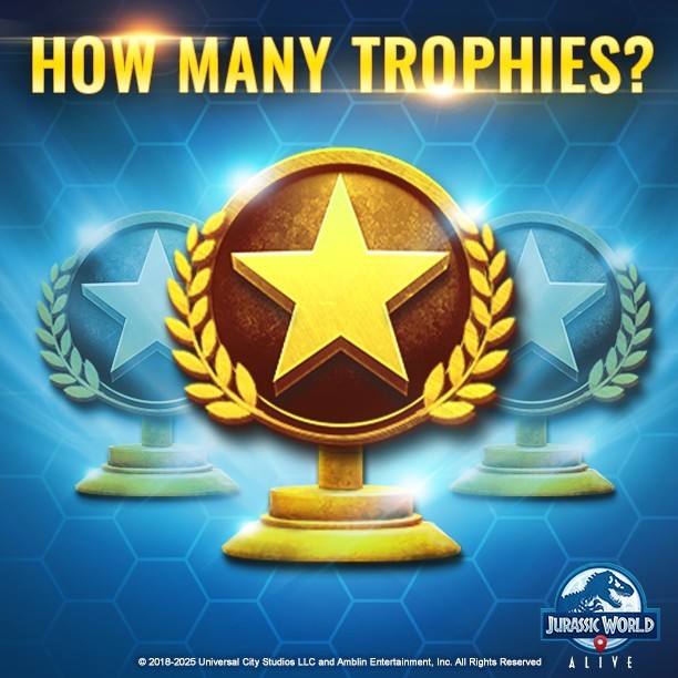 JWorldAlive's tweet image. How many trophies have you earned so far? 🏆 ludia.gg/JWA25_720
#JWA #JurassicWorldAlive #DNA