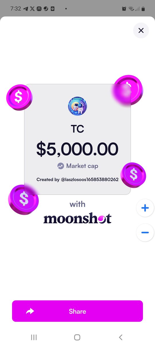 BotMemesho29822's tweet photo. Buy TC token now on moonshot!!!

token contract address:

DJ9ojzqGAYMAGC3nVwPHwgHJxT7jsYgrns5px4MDmoon https://t.co/31h89TSzOh