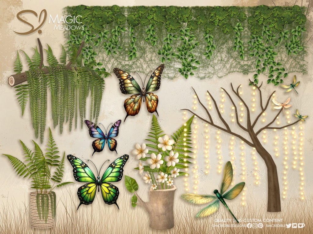 Hi🧚‍♀️
To close this enchanted collection, we're bringing the forest to your sim homes. This set has plants, flowers &amp; pretty creatures to decorate your ambiances with a  touch of nature🦋🪻🌿
Hope you enjoyed this collection!
thesimsresource.com/downloads/1747…
Have a lovely week!
#Sims4