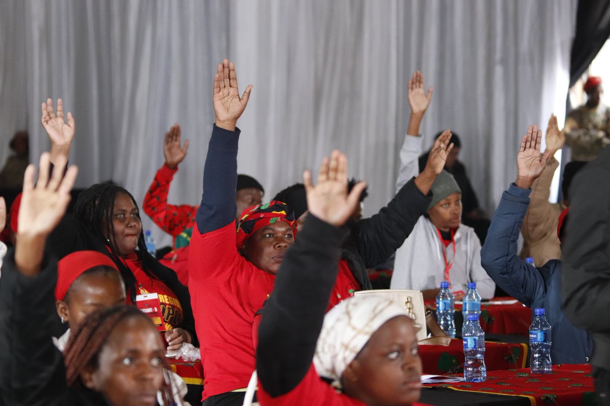 EFFGautengProv's tweet image. 🚨In Pictures🚨
The EFF Tshwane SubRegion 3 Plenary engaged in the process of nominations and elections of Members of the SubRegional Command Team, the Chairperson, Secretary, Treasurer and 15 Additional Members.
#EFFSRPA