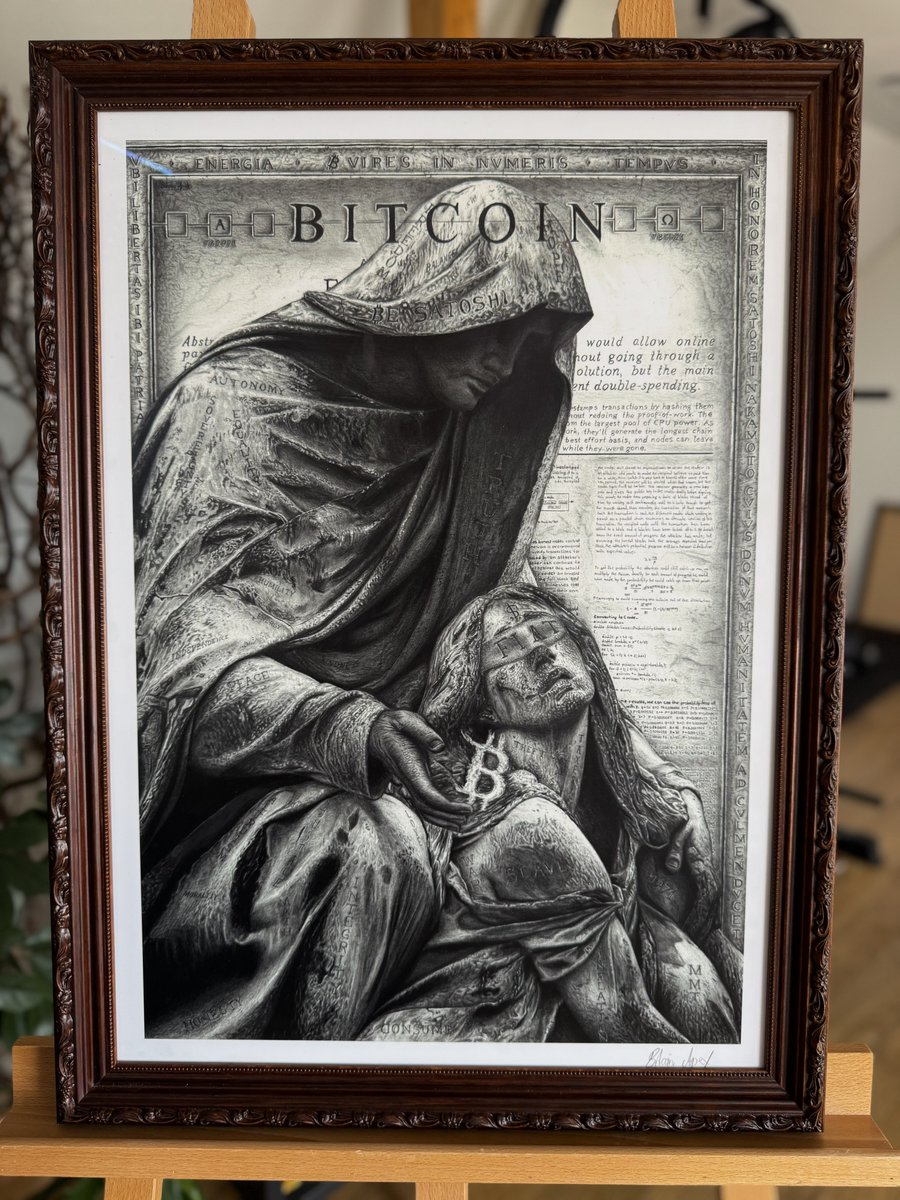 Bitcoin Art Giveaway:

Due to my next milestone of 500 'Be Satoshi' prints shipped worldwide , I'd like to raffle off a large signed print of this drawing!

➡️Like, retweet and follow to participate!

The thought that this drawing is hanging in 500 people’s homes all over the