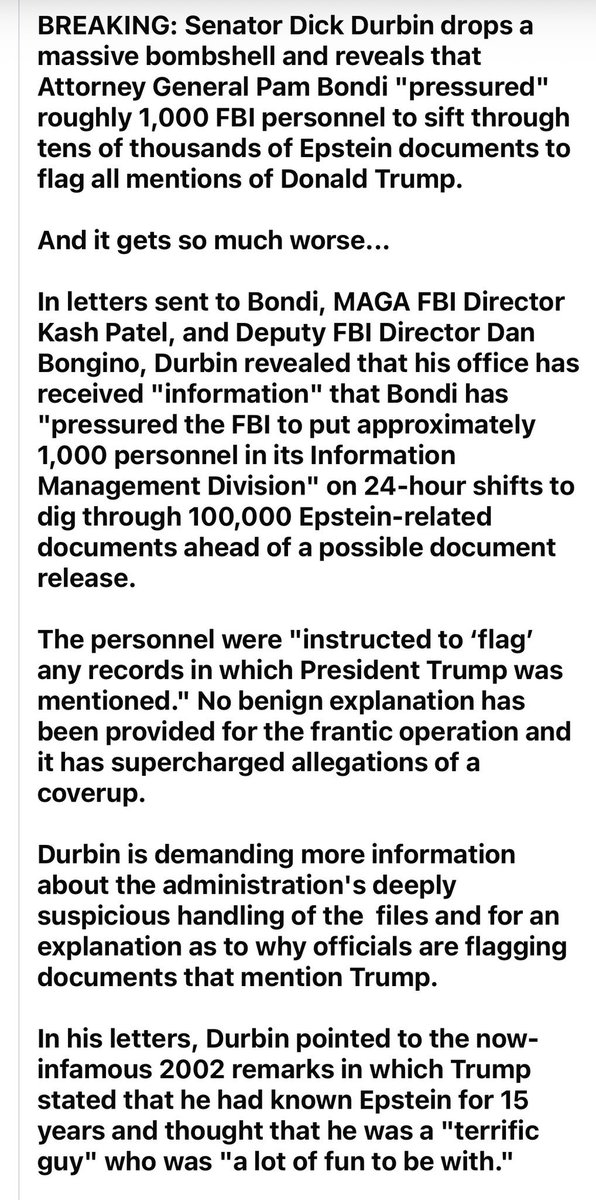 Ronald Lebow (@ronlebow) on Twitter photo <a href="/GuntherEagleman/">Gunther Eagleman™</a> Sen Durbin released this evidencing the Trump regime’s frantic attempt to whitewash the Epstein files trying to cleanse them from Trump’s massive involvement. So MAGA, according to Trump are you a weakling, stupid or both? Asking for America and accountability. Both for you. <a href="/GuntherEagleman/">Gunther Eagleman™</a> Sen Durbin released this evidencing the Trump regime’s frantic attempt to whitewash the Epstein files trying to cleanse them from Trump’s massive involvement. So MAGA, according to Trump are you a weakling, stupid or both? Asking for America and accountability. Both for you.