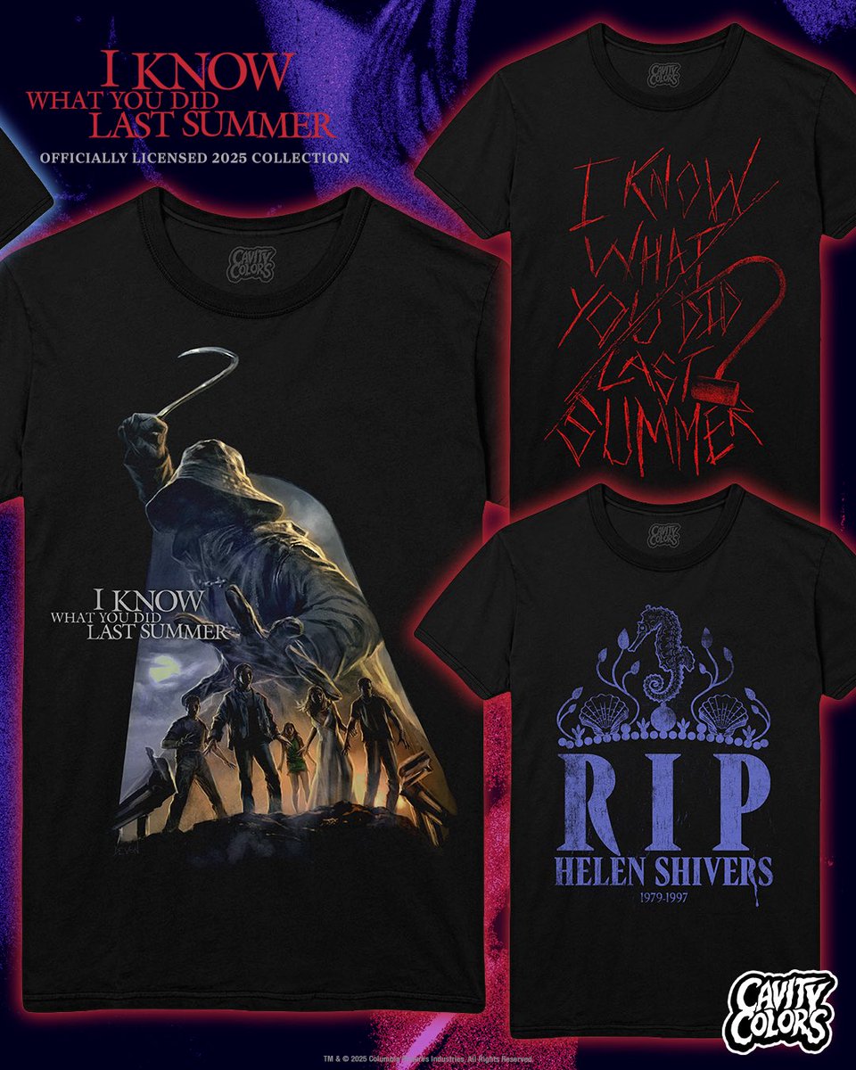 CAVITYCOLORS's tweet image. Just a reminder: If youโre looking for official #IKnowWhatYouDidLastSummer apparel, visit ๐ Cavitycolors.com and get ๐ช