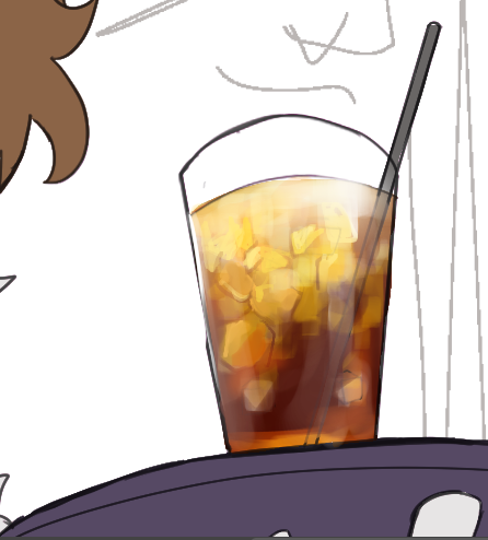 pureolliebranch's tweet image. working on a comm and i realised i enjoy drawing food and drinks too much