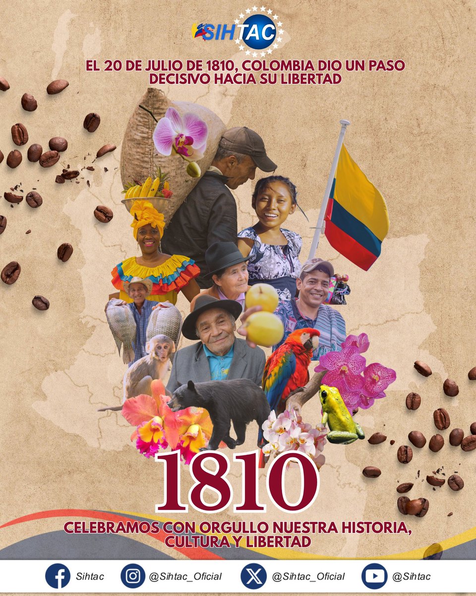 #DiaDeLaIndependencia🇨🇴 Desde <a href="/Sihtac_Oficial/">Sihtac_Oficial</a>, exaltamos esta importante fecha. El 20 de julio es el día que simboliza la #IndependenciaDeColombia de la colonización española, por lo que esta fecha es la #CelebraciónPatriótica más importante de nuestro país. 

Feliz día💙🇨🇴