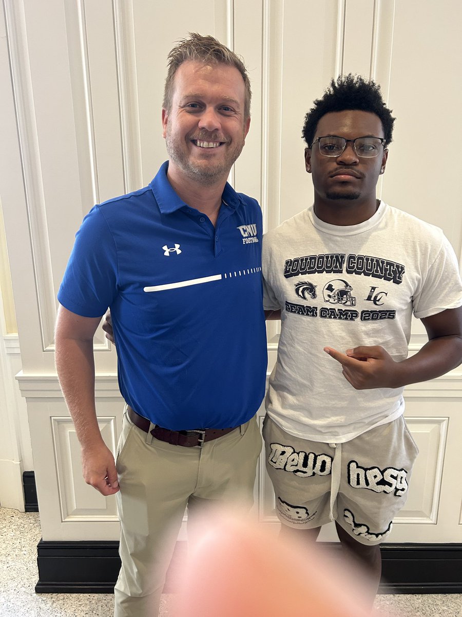 Montez Dyson (@montezdyson) on Twitter photo Had an amazing time At CNU yesterday thank you coach <a href="/indelible173/">Eli Wicklund</a> Fir inviting me down And spending time talking CNU football with me excited to see where we go from here! Had an amazing time At CNU yesterday thank you coach <a href="/indelible173/">Eli Wicklund</a> Fir inviting me down And spending time talking CNU football with me excited to see where we go from here!