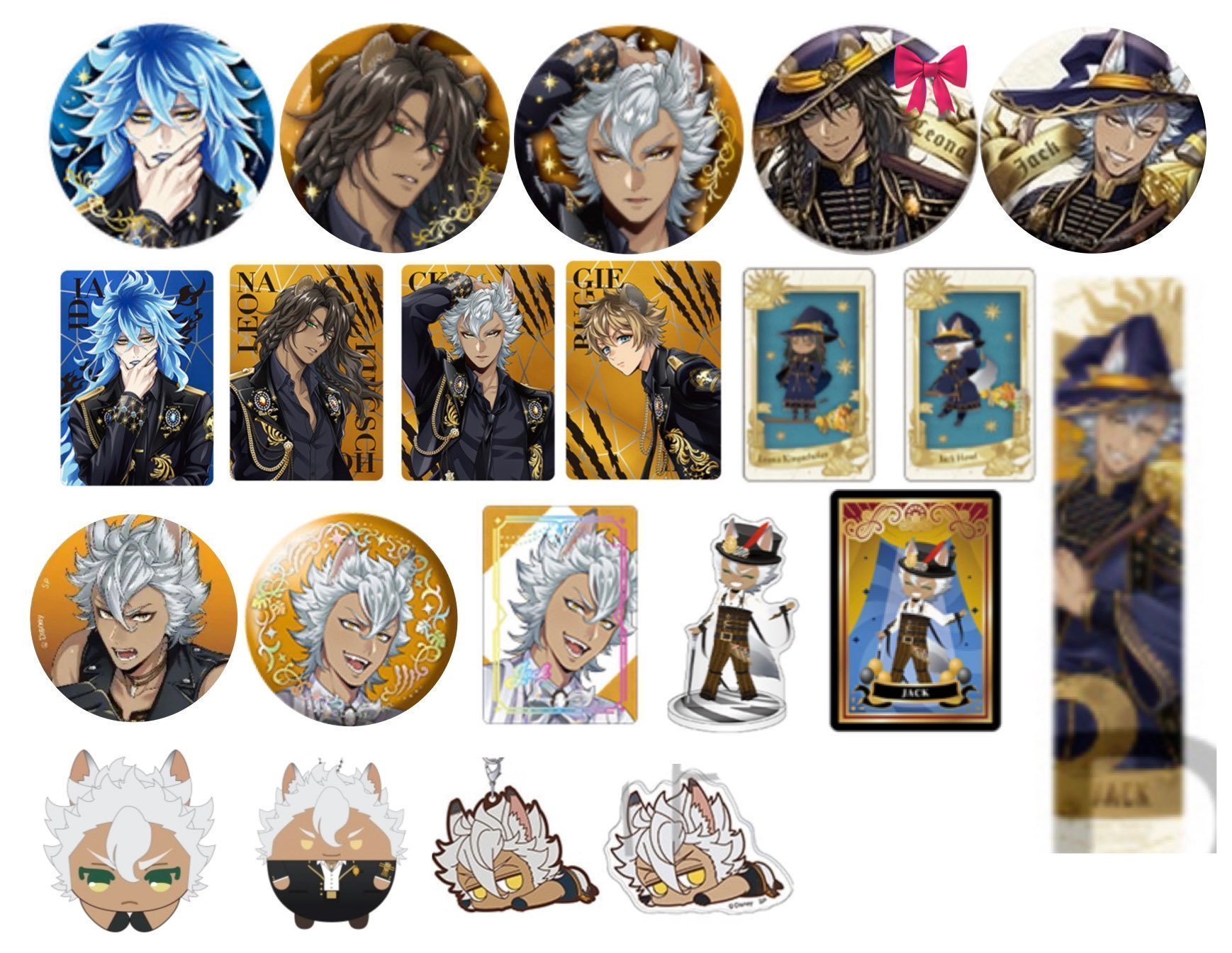 ツイステ レオナ ジャック ブレイジングジュエル 缶バッジ ツイステ展 ユニオン ツイステ レオナ ジャック ブレイジングジュエル 缶バッジ