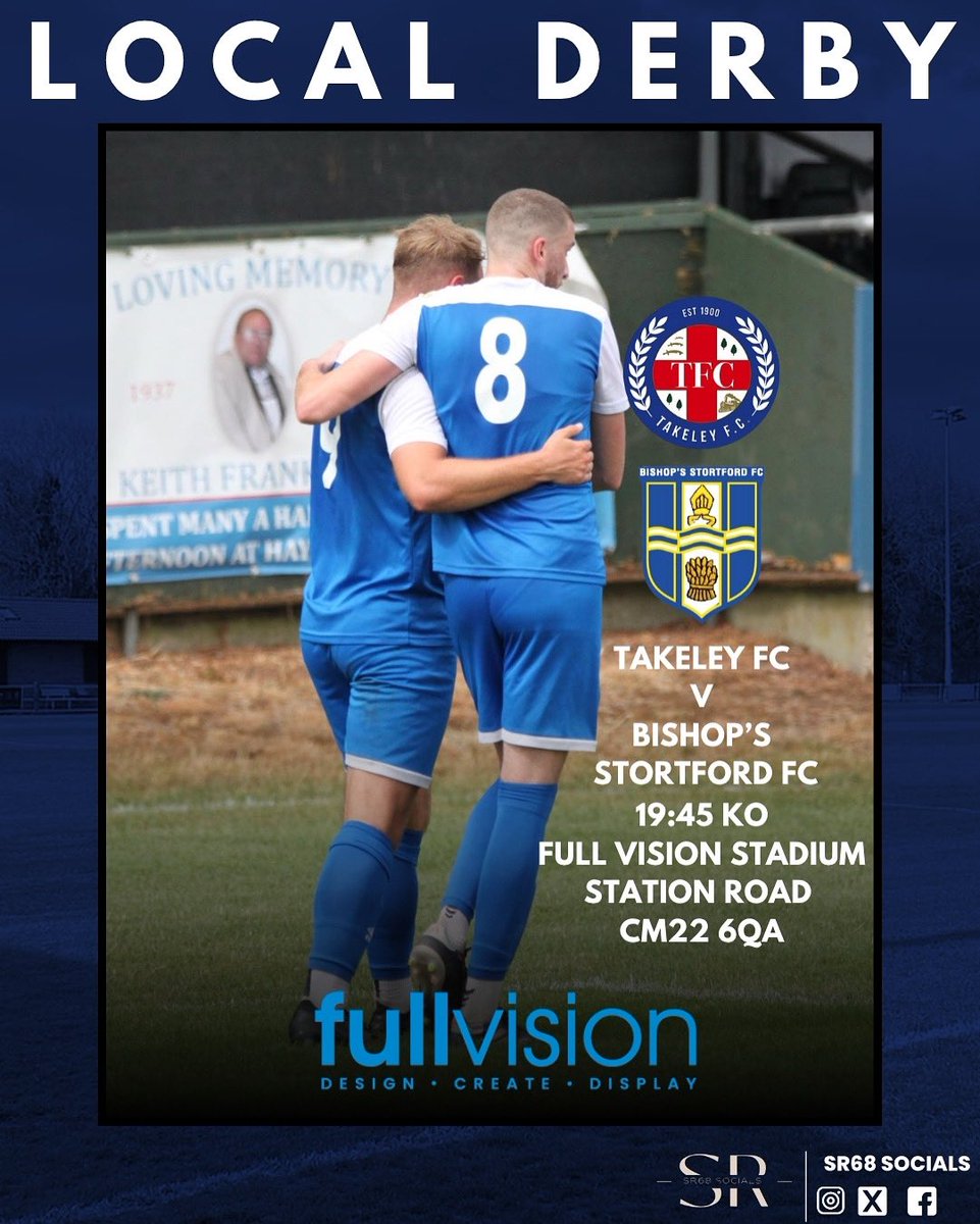 takeley_fc's tweet image. 🔵 Local Derby ⚪️
🔵 Home vs Bishops Stortford
📍 Full Vision Stadium
📆 Tuesday 22nd July 2025
🕣 19:45 KO GMT
🔵 @FullVision_ltd
📸 @BeckyMphotos
📲 @SR68_Socials