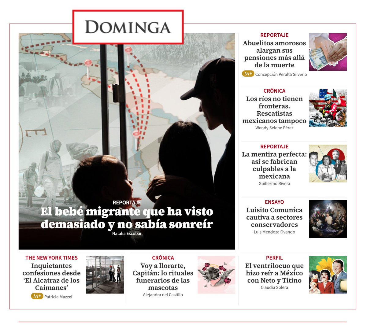 Revista Dominga (@dominga_milenio) on Twitter photo ¡Esta DOMINGA está lista para abrir la conversación! 🤯
Desde un bebé migrante que ha visto de todo hasta rescatistas que traspasan fronteras; de un <a href="/LuisitoComunica/">Luisillo El Pillo</a> que cautiva a los conservadores hasta ancianos que se casan sólo para heredar su pensión; fábrica de culpables en ¡Esta DOMINGA está lista para abrir la conversación! 🤯
Desde un bebé migrante que ha visto de todo hasta rescatistas que traspasan fronteras; de un <a href="/LuisitoComunica/">Luisillo El Pillo</a> que cautiva a los conservadores hasta ancianos que se casan sólo para heredar su pensión; fábrica de culpables en
