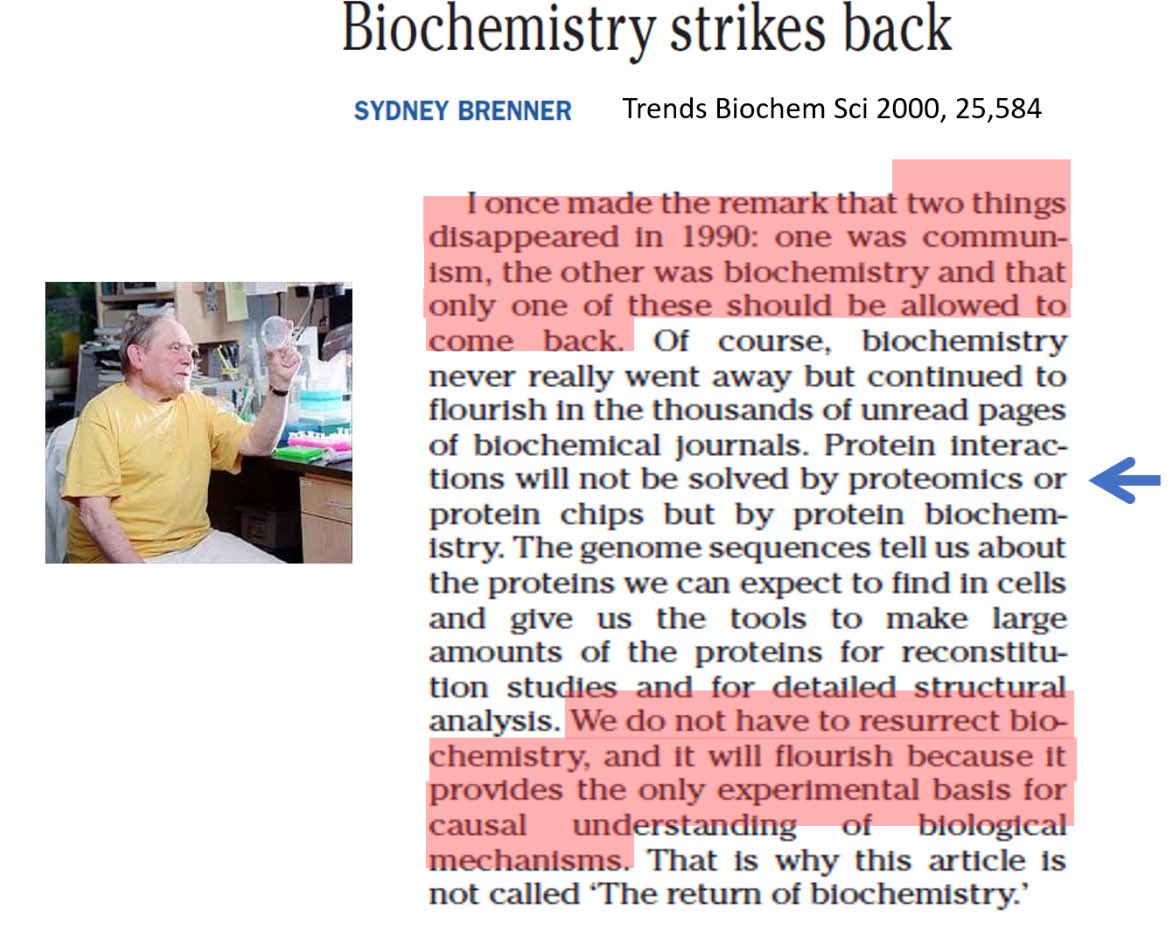 My all time favourite quotation from Nobel Laureate Sydney Brenner . 

“I once made the remark that two things disappeared in 1990: one was communism and the other was biochemistry and that only one of these should be allowed to come back”

Credits: Prof. P Balaram .