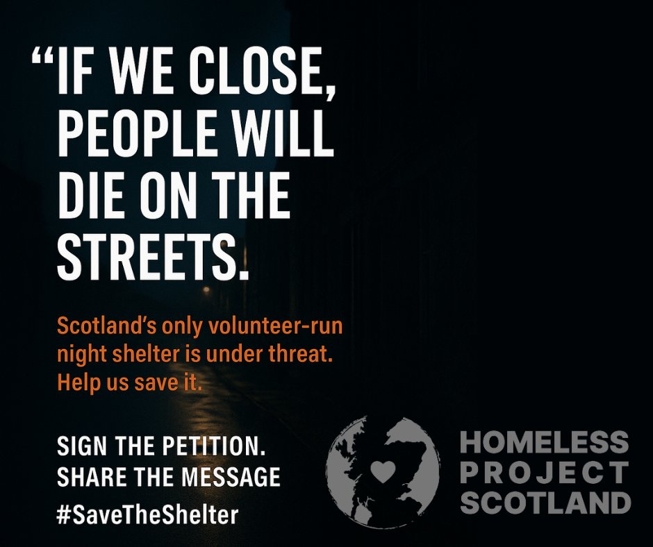 hp_scotland's tweet image. ✍️ SIGN & SHARE: Tell Glasgow City Council Hands 🖐️ Off Our Shelter!
The Homeless Project Scotland Night Shelter is saving lives every night. Glasgow City Council wants to shut it down. We say NO. HANDS OFF 🖐️ 🖐️
Stand with us. Stand for humanity.
👉 Sign the petition now:…