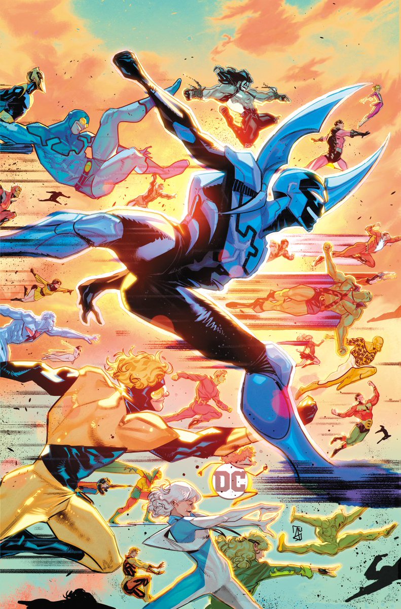 Agutierrezart's tweet image. Feels like this was centuries ago, but i still dig this cover we did for our Blue Beetle run, and i&apos;m so proud of all our issues. So many good memories from those 3 years =) 💙
