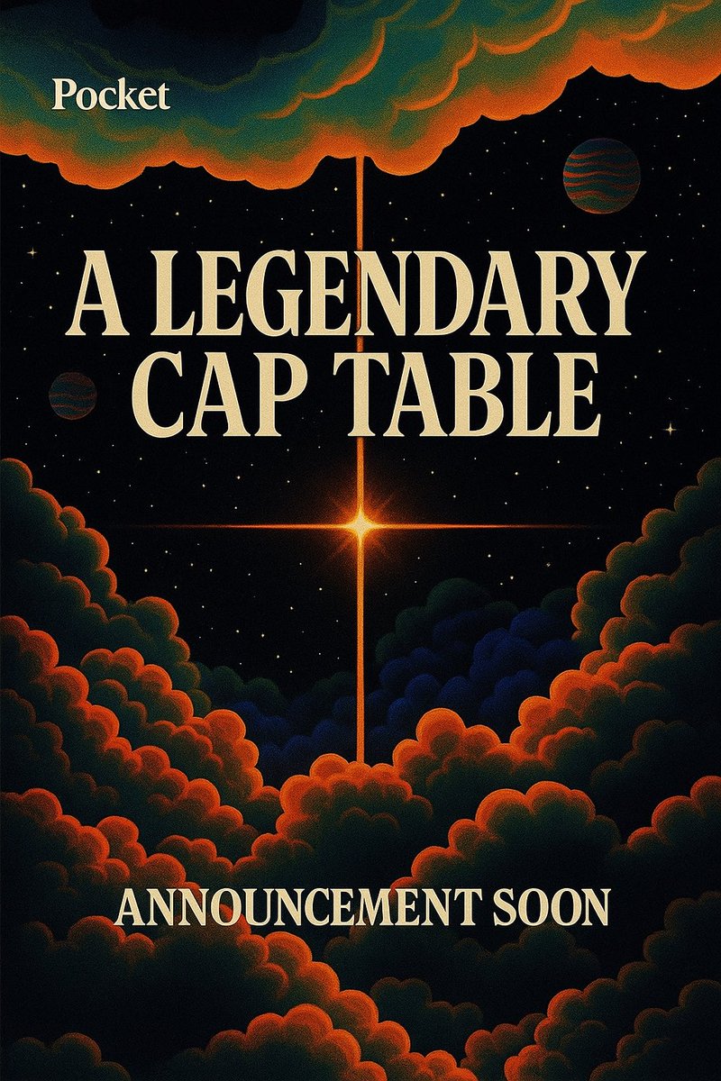 Pocket now has the most legendary cap table in early-stage AI hardware.

Loud announcement coming soon.