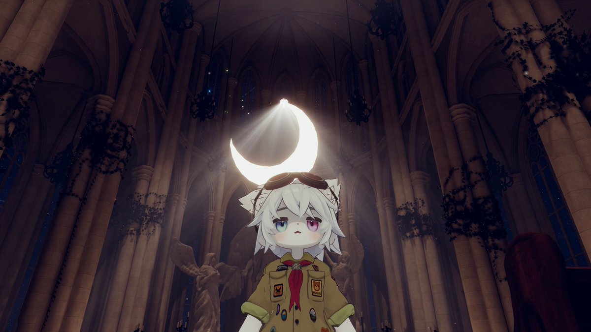 Nexus0927's tweet image. ボーイスカウト衣装で写真撮って回ってきた🐺
#VRChat