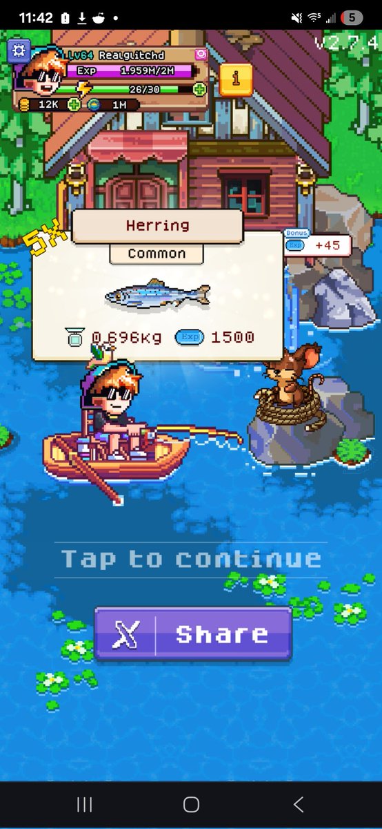 realglitchd's tweet image. I keep getting commons on my 5X but it&apos;s ok. Another day, and another fish on @FishingFrenzyCo. Wonder what they&apos;re coming up with next?