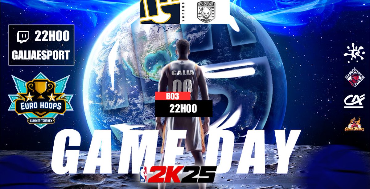 Galia Esport (@galiaesport) on Twitter photo 🔥 Match crucial ce soir pour Galia Esport !
Dernière chance dans le <a href="/EuroHoops2K/">𝗘𝘂𝗿𝗼 𝗛𝗼𝗼𝗽𝘀 𝟮𝗞</a> Summer Tournament :
⏰ 22:00
⚔️ Galia Esport vs <a href="/BZH_ESPORTS/">BZH ESPORTS</a>
📺 twitch.tv/galiaesport
Contre nous, des Bretons motivés… mais ce soir, la tempête c’est nous 🌪️
Préparez les crêpes, on s’occupe 🔥 Match crucial ce soir pour Galia Esport !
Dernière chance dans le <a href="/EuroHoops2K/">𝗘𝘂𝗿𝗼 𝗛𝗼𝗼𝗽𝘀 𝟮𝗞</a> Summer Tournament :
⏰ 22:00
⚔️ Galia Esport vs <a href="/BZH_ESPORTS/">BZH ESPORTS</a>
📺 twitch.tv/galiaesport
Contre nous, des Bretons motivés… mais ce soir, la tempête c’est nous 🌪️
Préparez les crêpes, on s’occupe