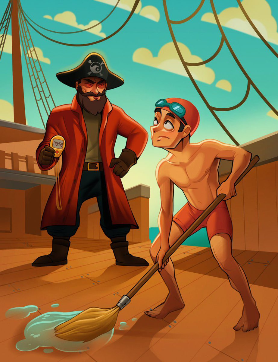 SnavkoAlex's tweet image. And there is third illustrations for Four Strokes Game, Pirate Expansion
This card called Captain’s order, tried to show an evil Pirate ☠️
Also let’s keep making #artmoots guys, I do answer in comments often 😇
#illustration #art #digitalart #アート