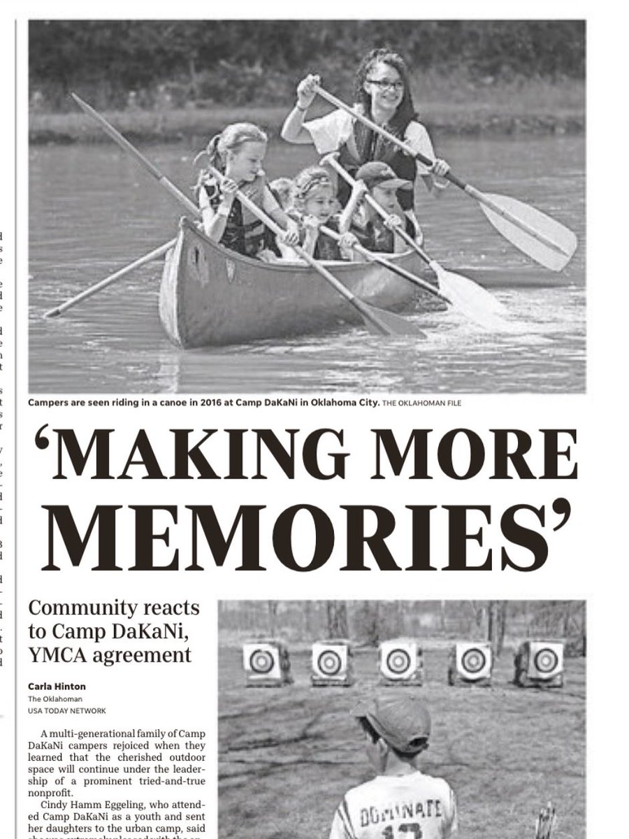 davidfholt's tweet image. As mayor and the father of two kids who have spent many summers at Camp DaKaNi, I applaud the news that the YMCA has stepped-in to reopen Camp DaKaNi, which announced its closure last year. This is a great development for the kids of OKC!